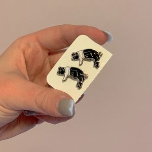 Hampshire Pig Earrings or Set of Pins
